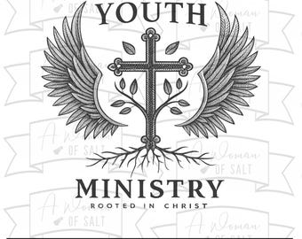 Rooted In Christ, Youth Ministry Svg Png Eps Pdf Dxf, Digital Cutting Files, Colossians 2 7, Christian Crafting, Sublimation Designs