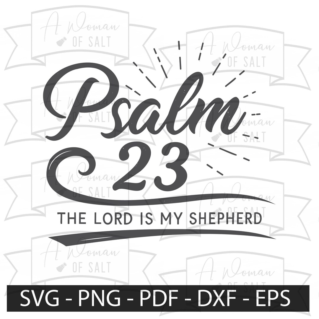 Salmo 23 El Señor es mi pastor (SVG, PNG, EPS, DXF), Impresión ...