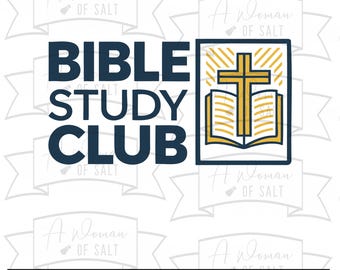 Archivos digitales de sublimación cristiana para el club de estudio bíblico (Svg, Png, Eps, Pdf, Dxf) para manualidades y proyectos de corte de la fe de la iglesia.