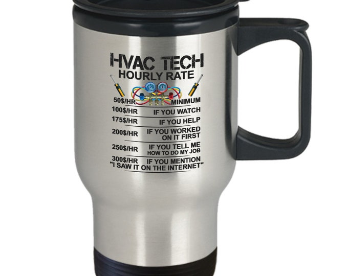 HVAC Tech Hourly Rate Funny Gift Shirt for Men Labor Rates Etsy