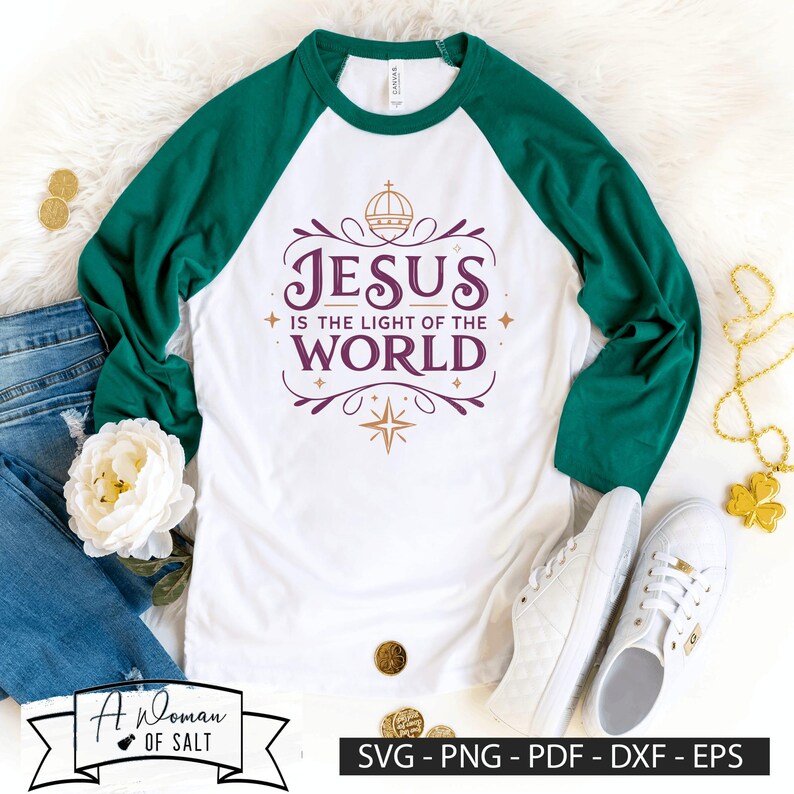 Jesus is the Light of the World Svg Png Eps Pdf Dxf, Christian ...