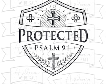 Salmo 91 Christian Sublimation Digital Cutting Files Download / Versetto della Bibbia Svg Png Eps Pdf Dxf per progetti Cricut e Silhouette
