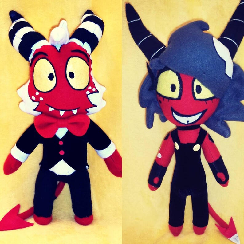 OFFER Millie & Moxxie plushies Helluva boss plush Hazbin Hotel | Etsy