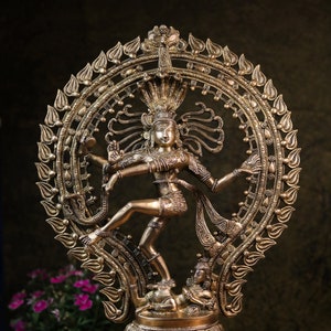 Nataraja Statue | 56CM Large Natraj Statue | Lord Shiva Statue | Dancing Shiva Statue | Dance Idol | Lord of the Dance |Brass Shiva Nataraja