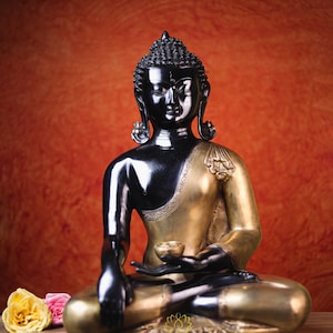 Large Brass Buddha Statue - 51cm Shakyamuni Gautama Figure