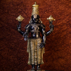 Tirupati Balaji Idol | Brass Venkateswara Double Finish  | Standing Large Triupati Balaji | Srinivasa | Maha vishnu | Venkata Govindha 47Cm