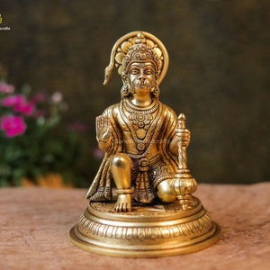 Hanuman Statue | 19 CM | Lord Hanuman Idol | Brass Hanuman Statue | Bajrangbali Statue | Divine Vanara | Devotee of Lord Rama | Mace God |