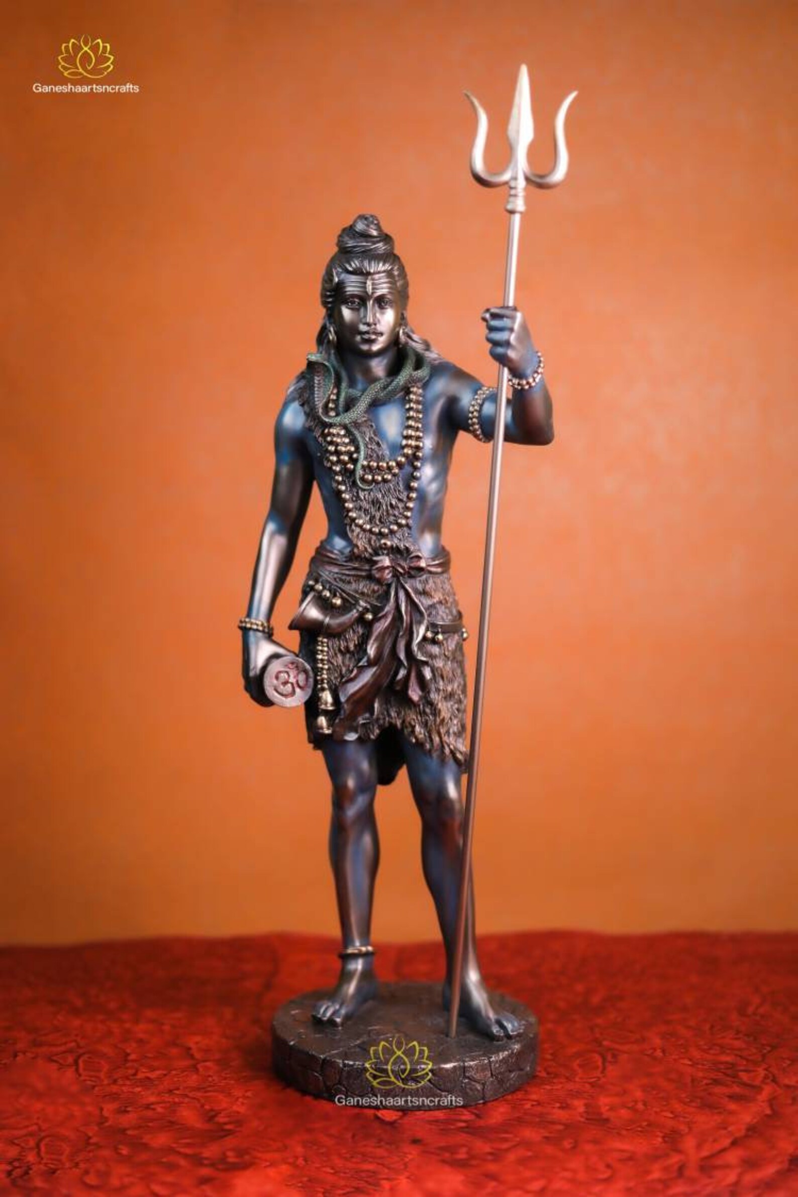 Shiva Statue 51 Cm Bonded Bronze Shiva Idol Standing Etsy