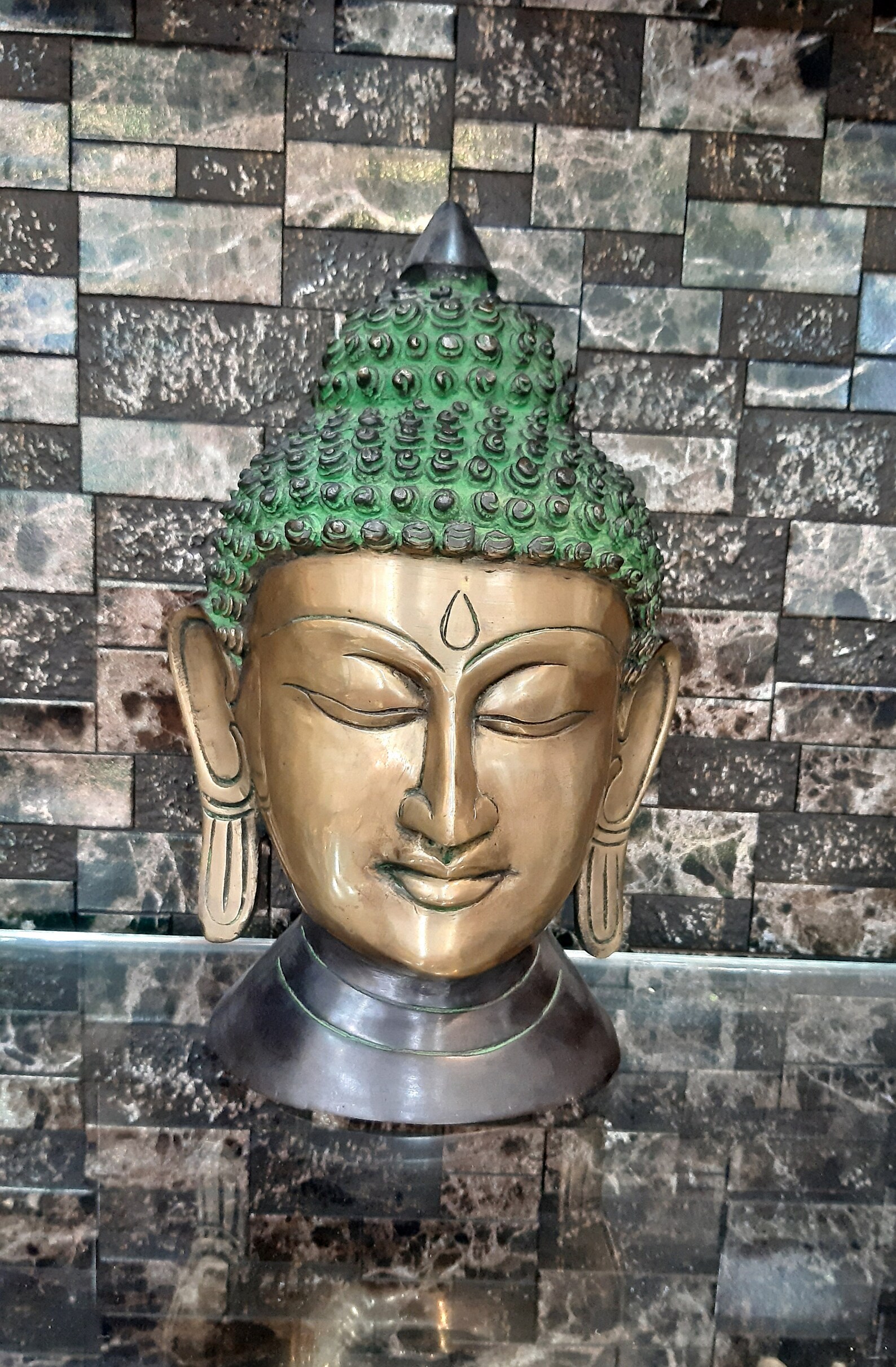 Buddha Head Buddha Face Bhuddhism Copper Buddha Head Etsy