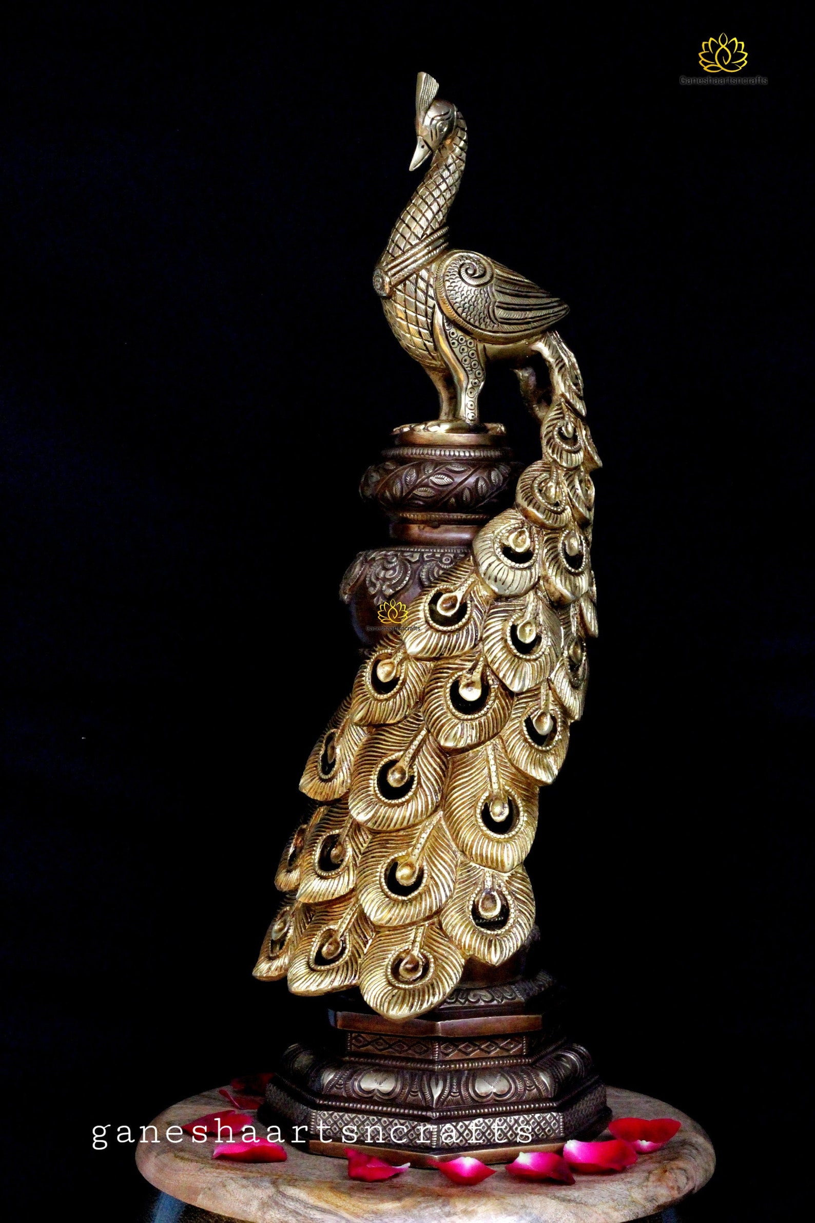Peacock Statue Brass Peacock Statue Home & Office Decor Etsy