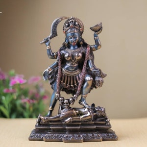 Kali Statue | Mother Goddess Parvati | Tantric Goddess | Kailka Idol | Maha Kali Morti | AdiParshakti | 7.5 Inch | Devi Maa Parvati |