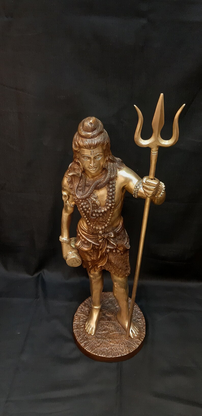 Big Shiva Statue 65 Cm Brass Shiva statue Large Standing Etsy
