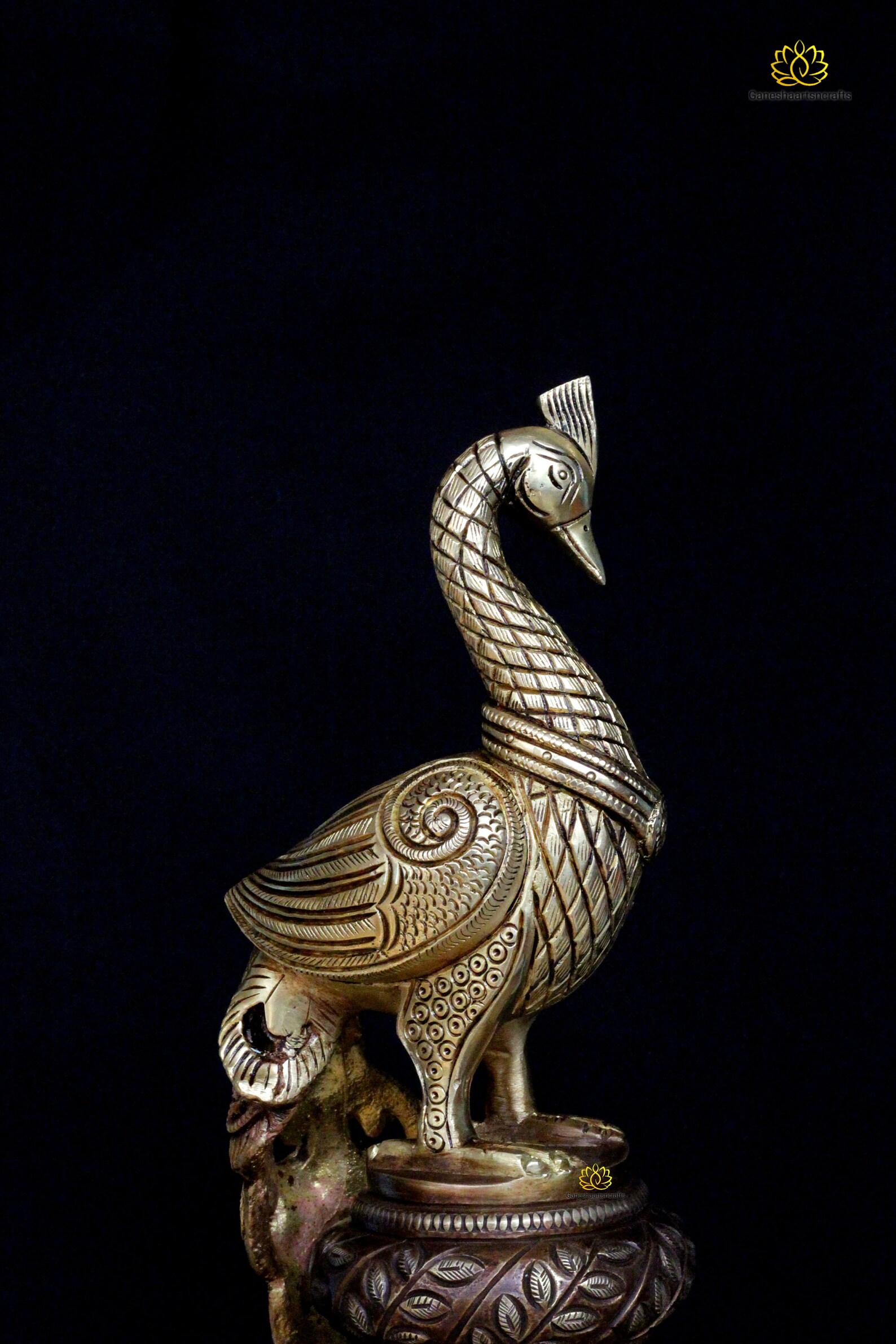 Peacock Statue Brass Peacock Statue Home & Office Decor Etsy