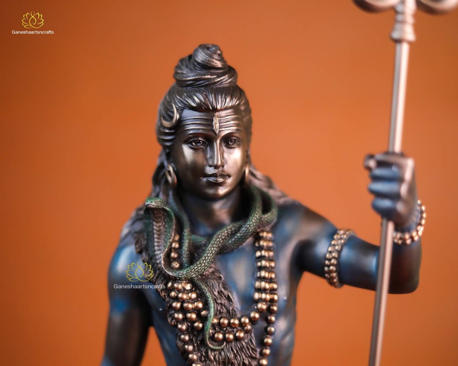 Shiva Statue 51 Cm Bonded Bronze Shiva Idol Standing Etsy