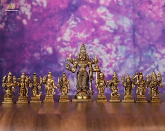 Brass Dashavatara Set: Ten Incarnations of Lord Vishnu