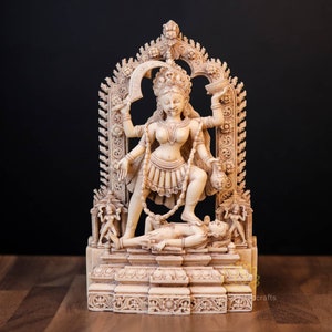 Kali-Statue | 27 CM|Göttin der Zeit|Schöpfung|Schöpfung|Zernichtung n Macht|Kalika Statue|Hindu Göttin|spritual gift| Kali Statue mit dem Gott Shiva
