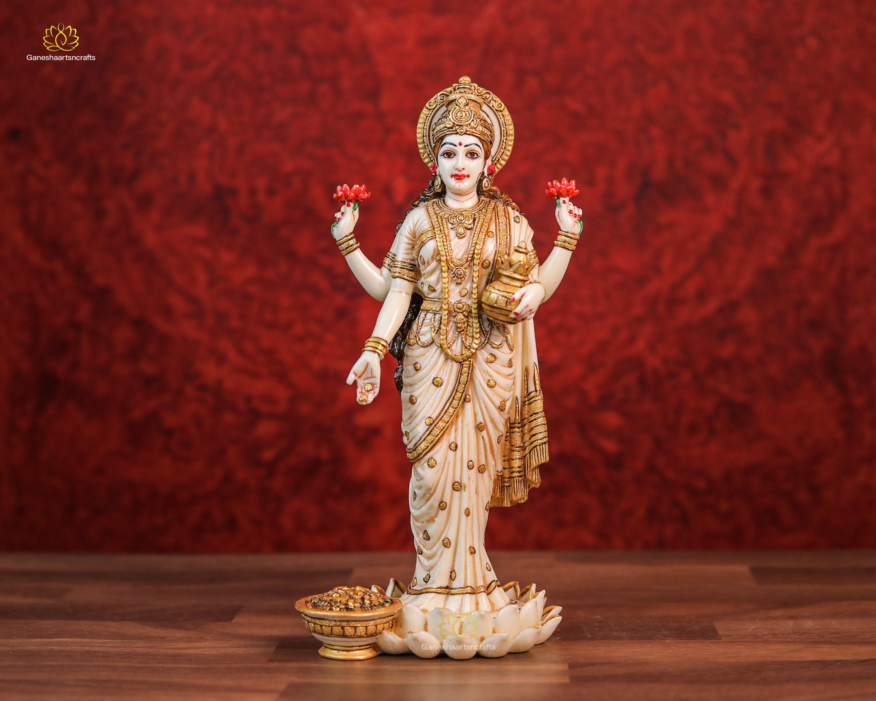 Lakshmi Statue Goddess Laxmi Idol Cultured Marble Laxmi Etsy