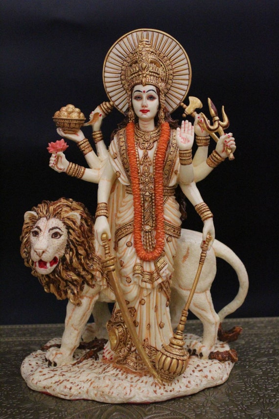 Durga Statue Goddess Durga Idol With Lion Hindu Goddess of Etsy