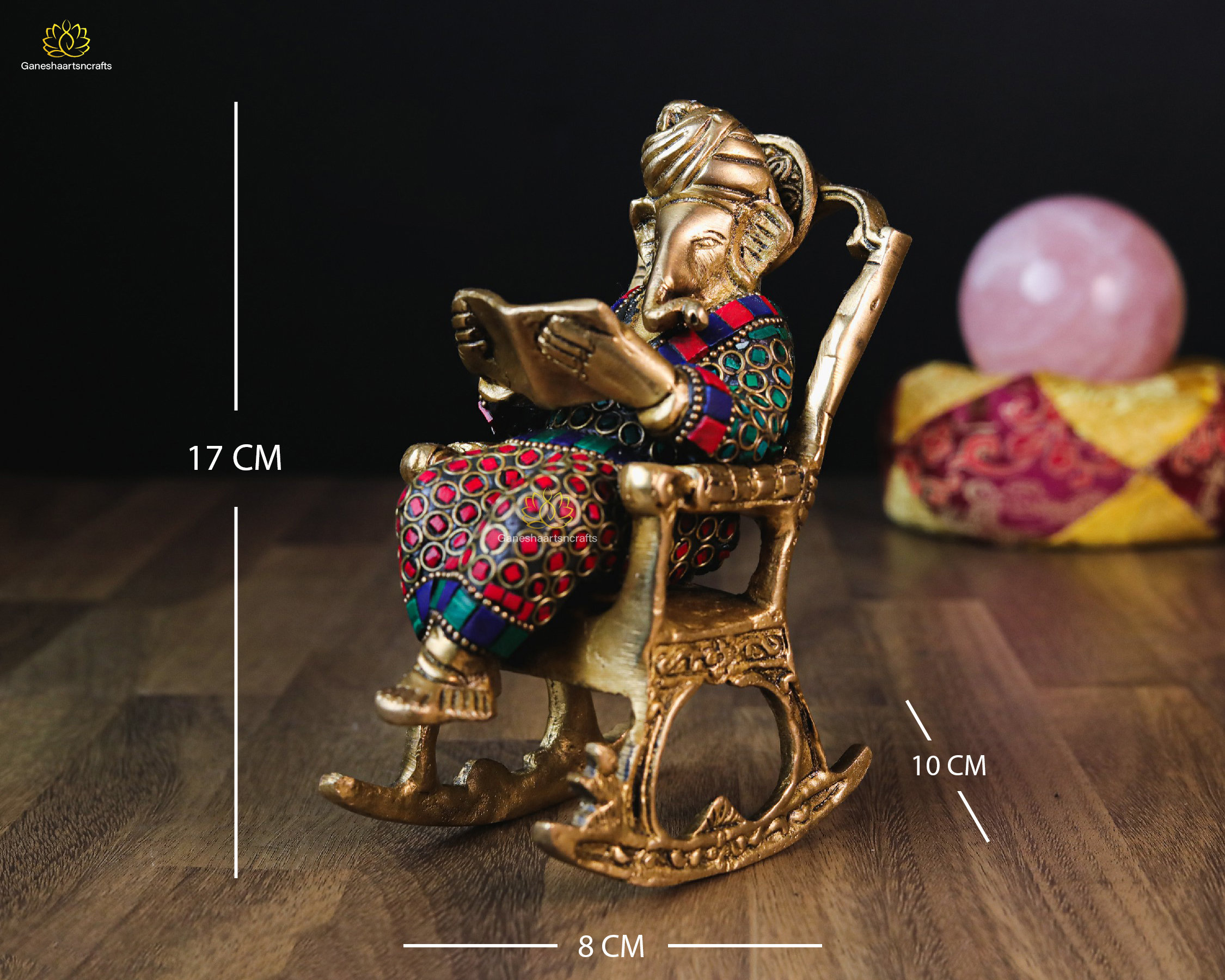 Ganesh Statue Ganesha on Rocking Chair Good Luck God Etsy
