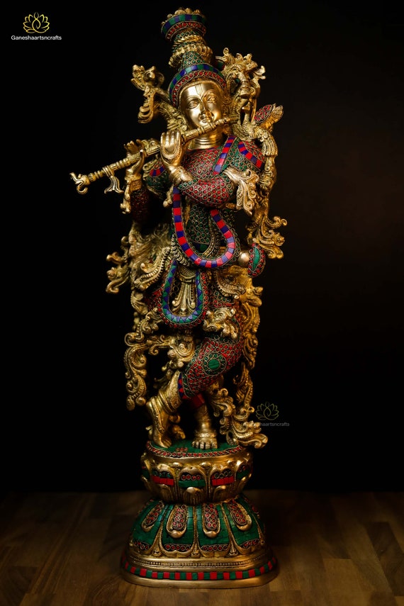 Brass Krishna Statue Brass Krishna Statue