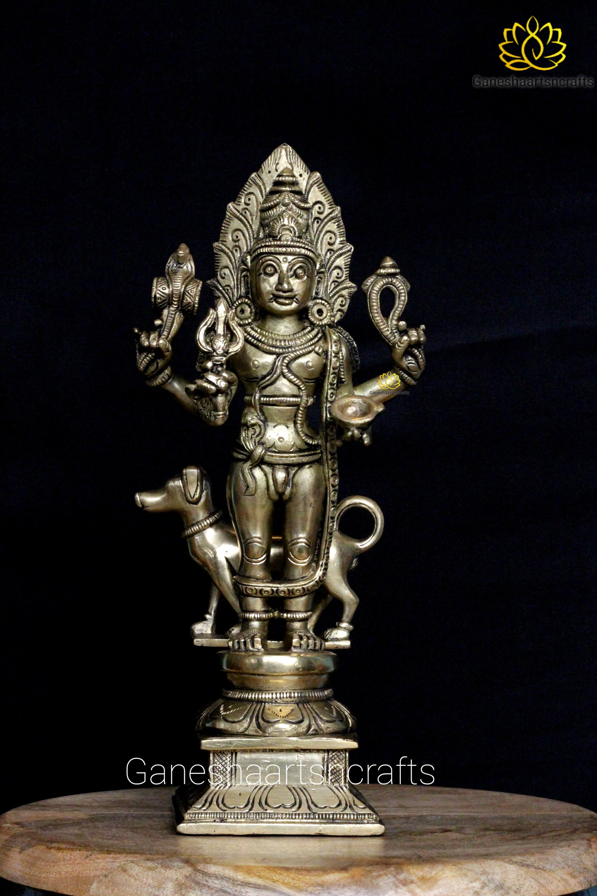 Bhairava Statue Brass Bhairav Statue Maha Kala Bhairava Etsy