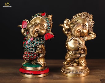 Brass Ganesh Statue: Indian Home Decor Idol, Diwali Gift
