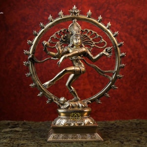 Brass Nataraja Statue, Dancing Shiva, Nataraja Statue, 35 Cm, Big Large  Brass Nataraja Idol, Nataraja Murti, Yoga Room Decor 