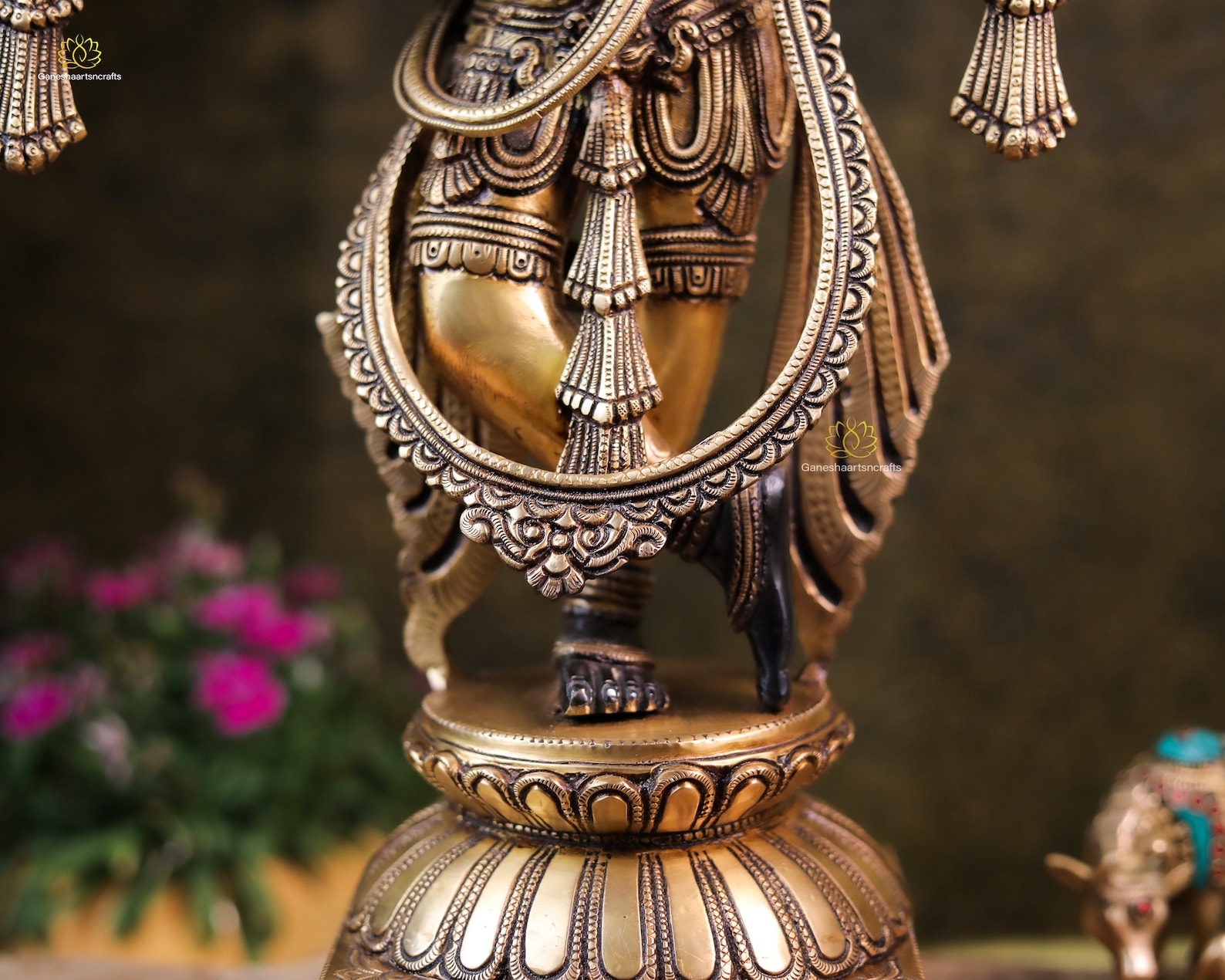 Krishna Statue 61CM Large Size Brass Krishna Statue Flute Etsy