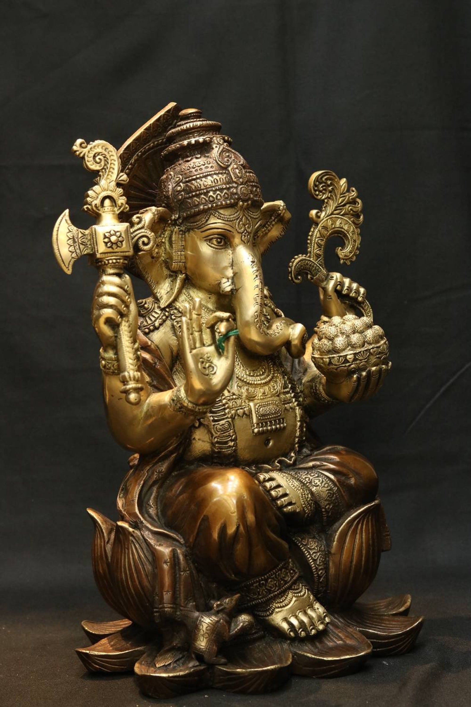 Large Ganesh Statue Ganesha Big Brass Ganesha God of New Etsy