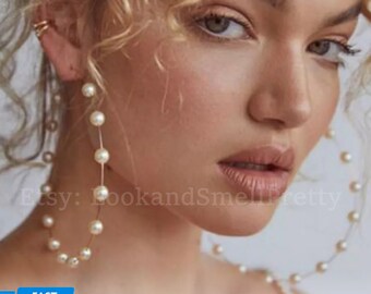 big fake pearl earrings