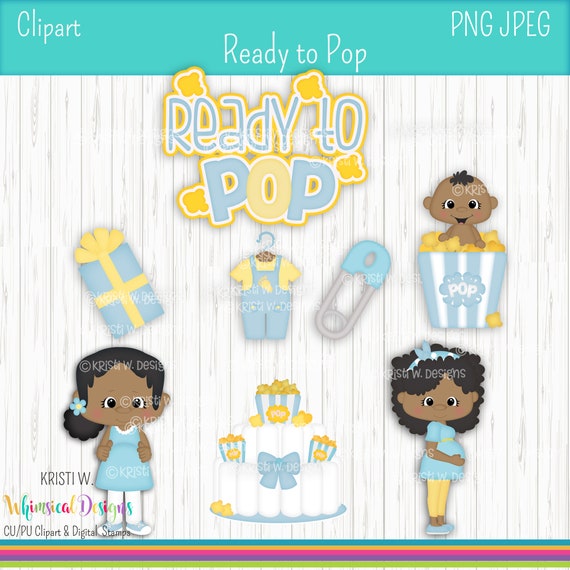 Ready To Pop Boys Dark Skin Digital Clipart Png Jpeg Graphics Kristi W Designs Scrapbook Sublimation By Kristi W Whimsical Designs Catch My Party