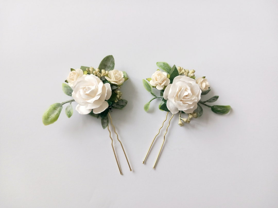 Set of Two Wedding Hair Clips Etsy UK