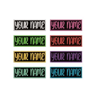 Personalized Name Tag Custom Your Name Patch Embroidered Iron-on/Sew-on DIY Applique Clothing Vest Jacket Cosplay Uniform Halloween Costume