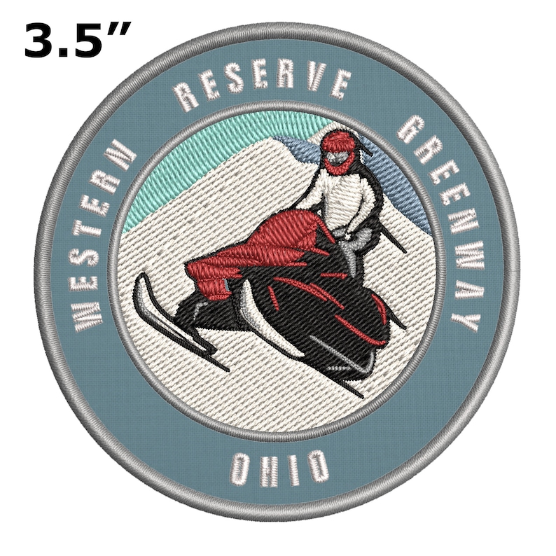 Ohio 3.5 Embroidered Patch Iron On Sew On Logo Badge Emblem Custom Appliques Extreme Sports Series Western Reserve Greenway