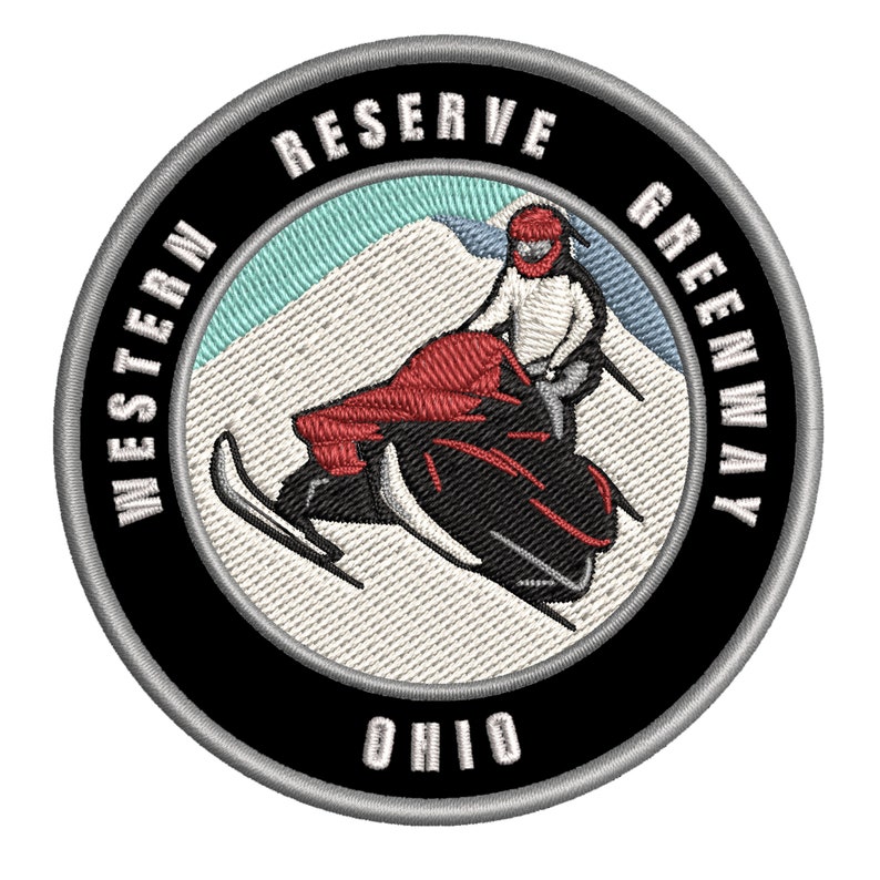Ohio 3.5 Embroidered Patch Iron On Sew On Logo Badge Emblem Custom Appliques Extreme Sports Series Western Reserve Greenway