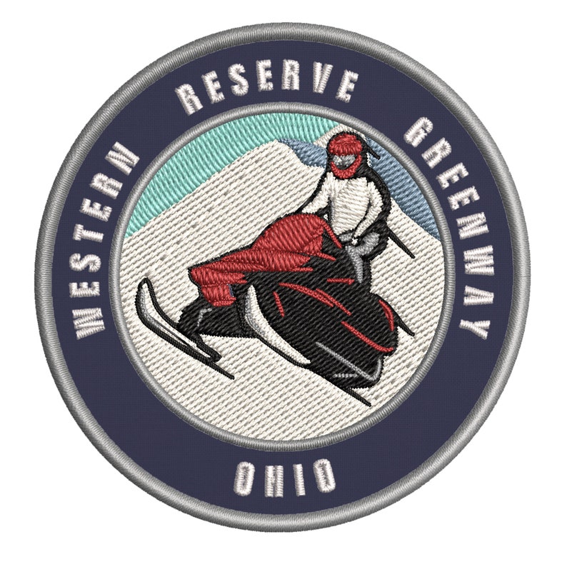 Ohio 3.5 Embroidered Patch Iron On Sew On Logo Badge Emblem Custom Appliques Extreme Sports Series Western Reserve Greenway