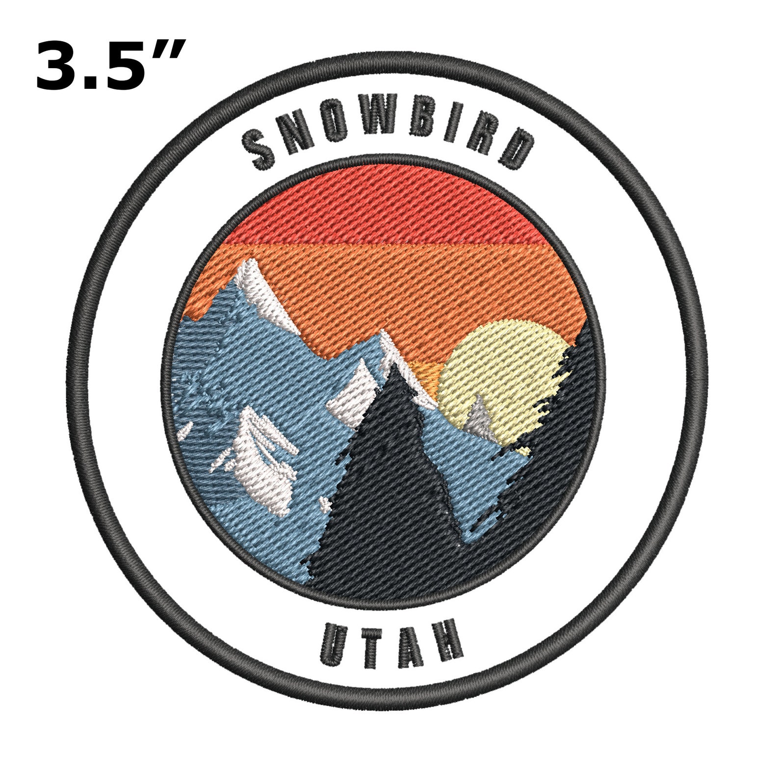 Snowbird utah ski resort 3 5 embroidered patch iron on etsy