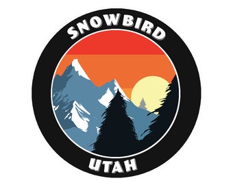 Snowbird Utah - 3.5" Vinyl Decal Sticker for Car Window Home Decor Laptop Water Bottle Appliques Vacation Adventure Series