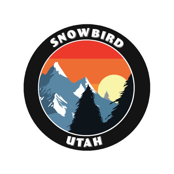 Snowbird Utah - 3.5" Vinyl Decal Sticker for Car Window Home Decor Laptop Water Bottle Appliques Vacation Adventure Series