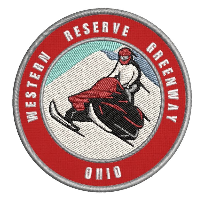 Ohio 3.5 Embroidered Patch Iron On Sew On Logo Badge Emblem Custom Appliques Extreme Sports Series Western Reserve Greenway