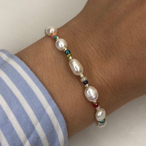 Pearl bracelet, beaded bracelet, simple bracelet image 3