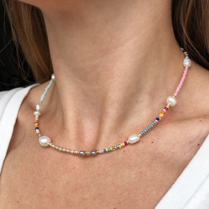 Beaded necklaces, glass bead necklace, seed bead necklace image 1