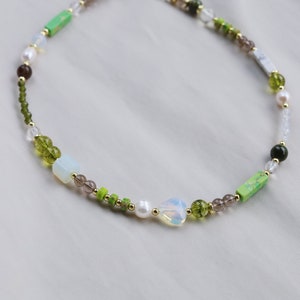 Green Necklace, Jade Necklace, Handmade Jewelry, Beads Necklace - Etsy