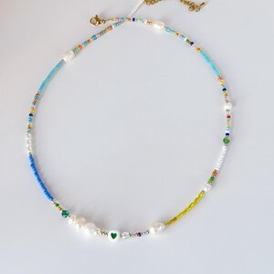 Beaded necklaces, handmade necklace, heart necklace, y2k necklace