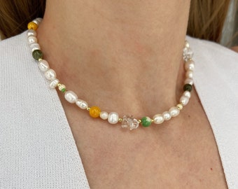 Real jade necklace, pearl necklace, pearl jade necklace , jade necklace men, dainty necklace