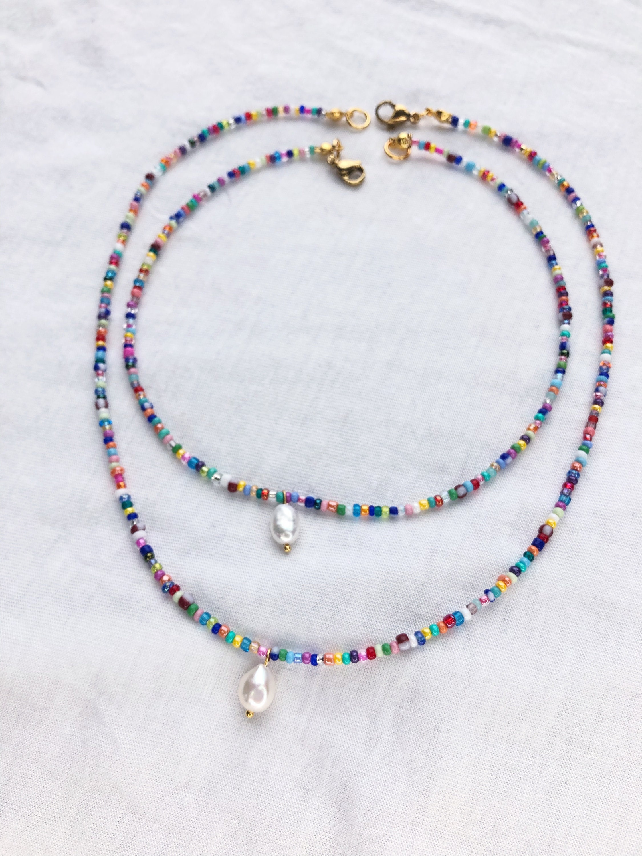 Mother Daughter Necklace Matching Necklace Seed Bead - Etsy