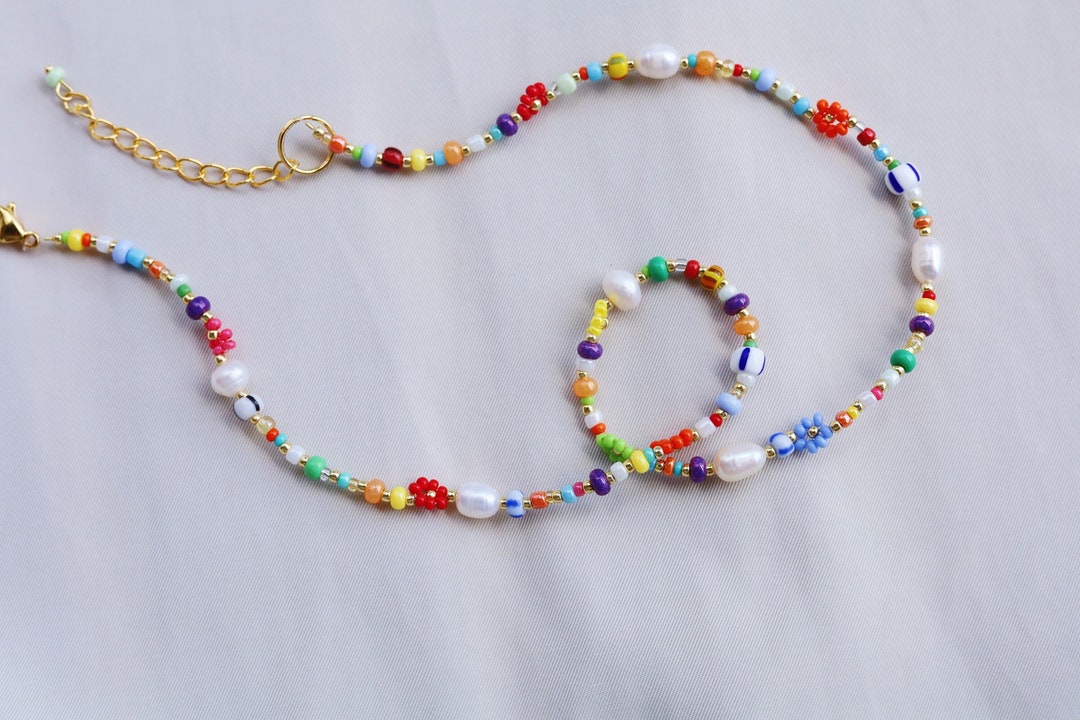 ★VINTAGE HOLLYWOOD★ Flutter Daisy Beads NecklaceVH25NNNE17 VINTAGE HOLLYWOOD☆Flutter Daisy Beads Necklace ネックレス