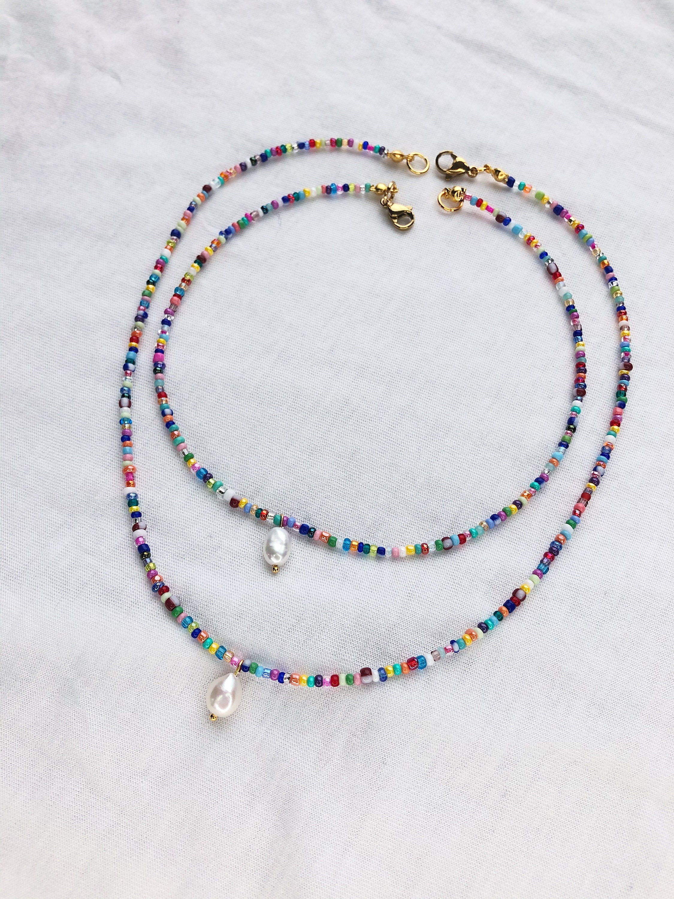 Mother Daughter Necklace Matching Necklace Seed Bead - Etsy