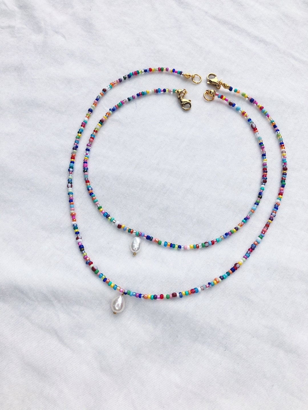 Mother Daughter Necklace , Matching Necklace, Seed Bead Necklace ...