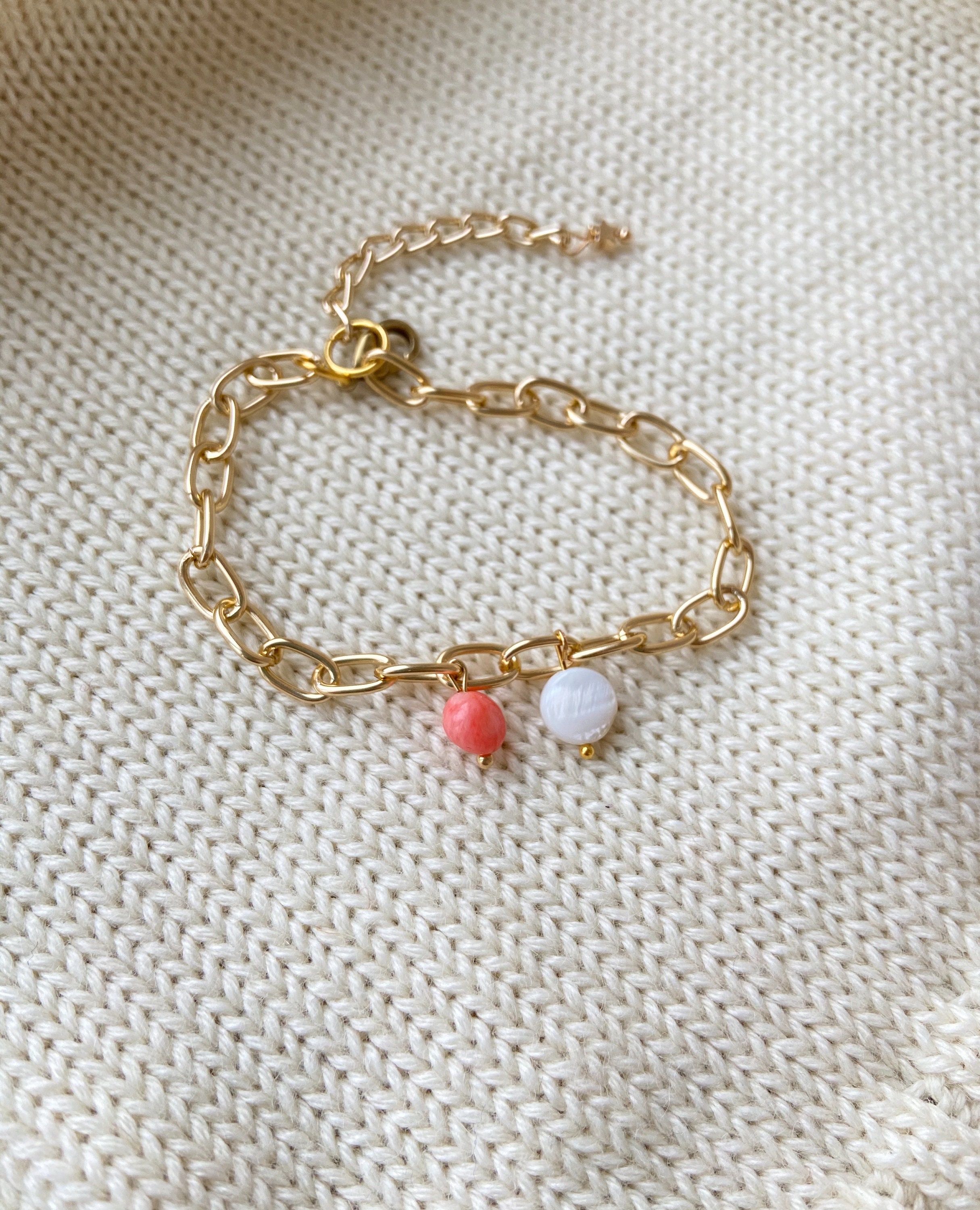 Chain bracelet charm bracelet gold chain bracelet brass Etsy